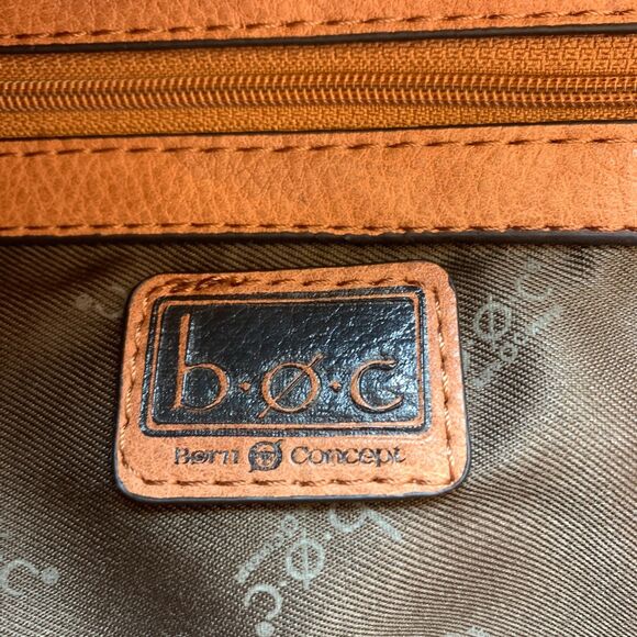 BOC Born Concept Hobo Shoulder Bag Tan pebbled faux leather Purse - Picture 13 of 14